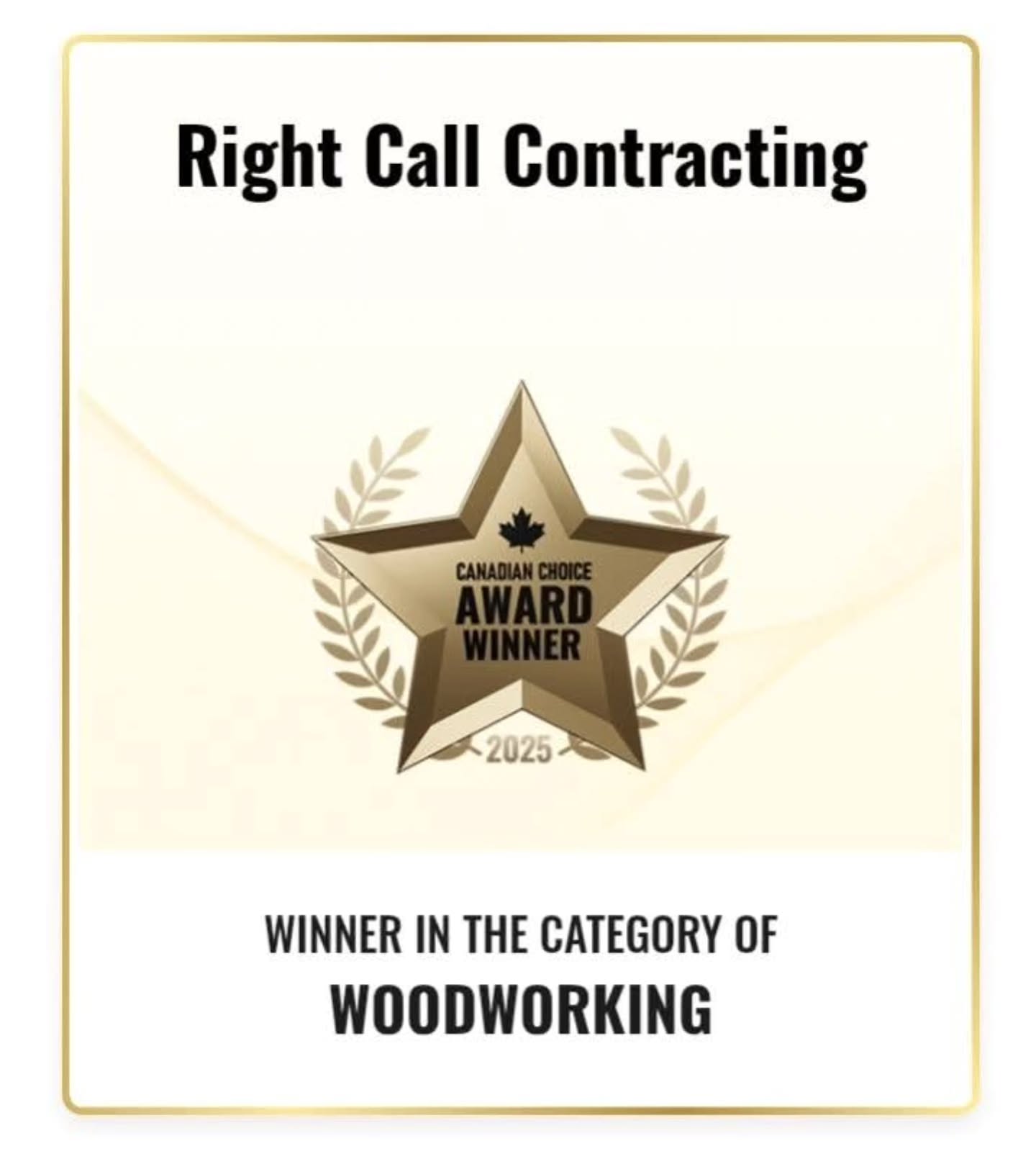 woodworking award